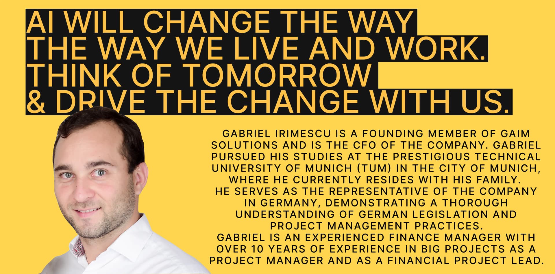 Gabriel Irimescu - CFO & Founding Member