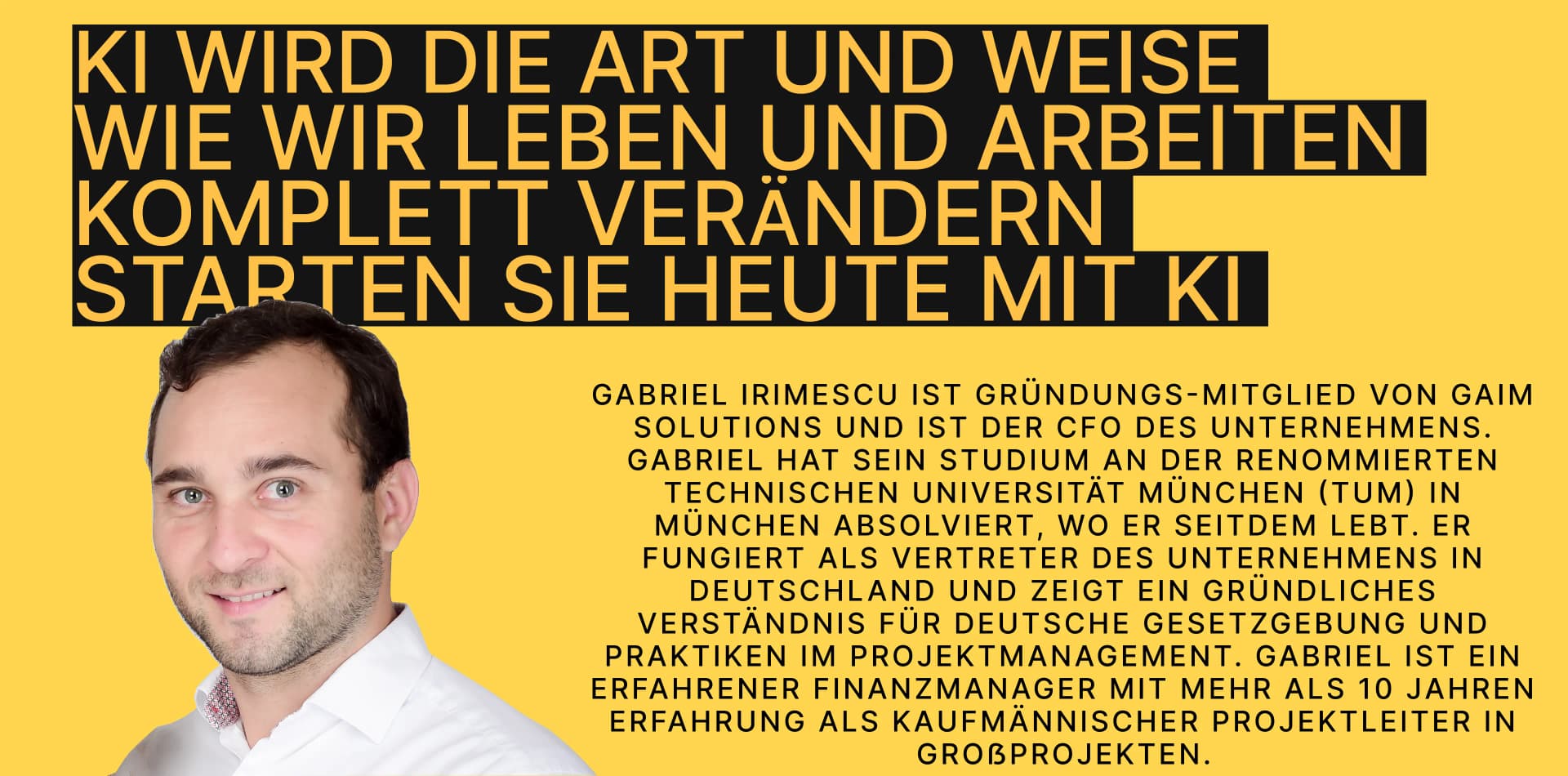 Gabriel Irimescu - CFO & Founding Member