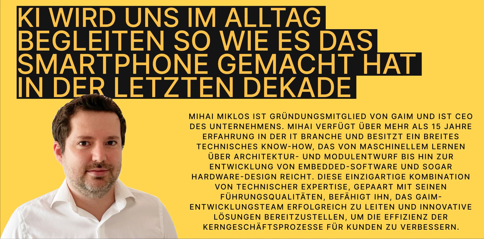 Mihai Miklos - CEO & Founding Member