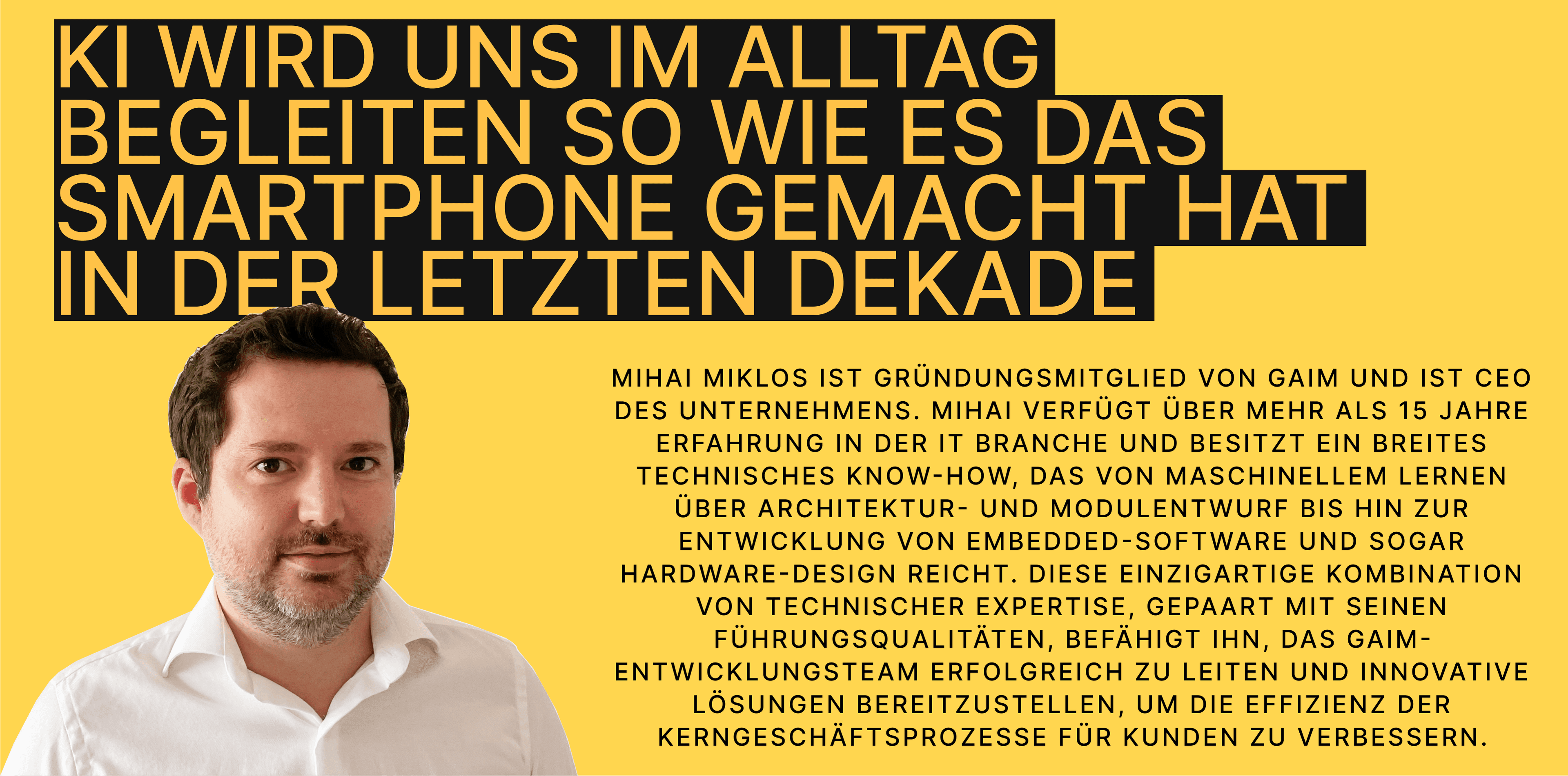 Mihai Miklos - CEO & Founding Member